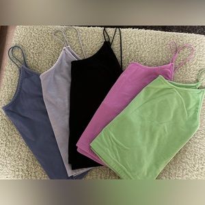 Bundle of 5 cut ae strappy tank tops